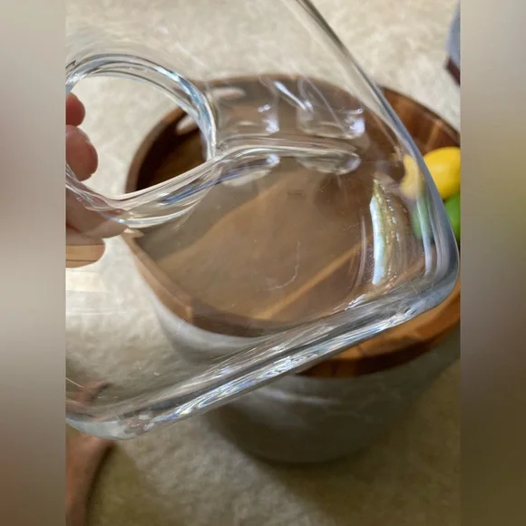 Crate&Barrel Ona Pitcher and Crescent Double Old-Fashioned Glass Set (3-pc set) - Picture 3 of 6